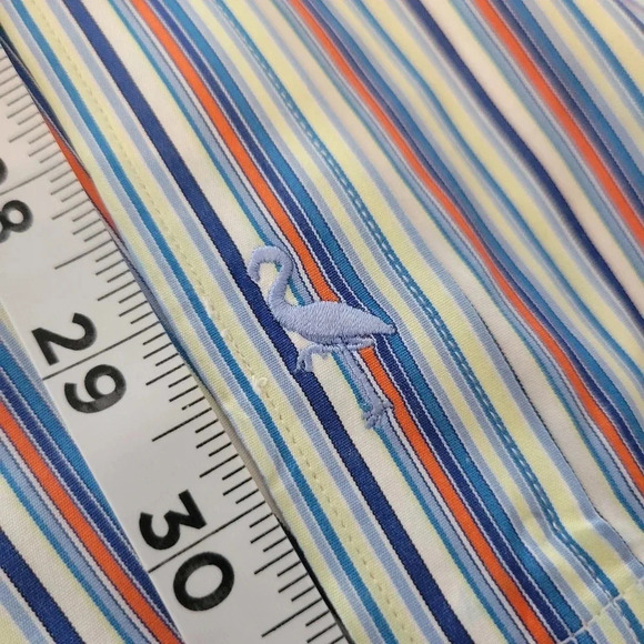 Tailorbyrd Men's Large Striped Button Long Sleeve w/ Contrasting Cuffs - Picture 11 of 11